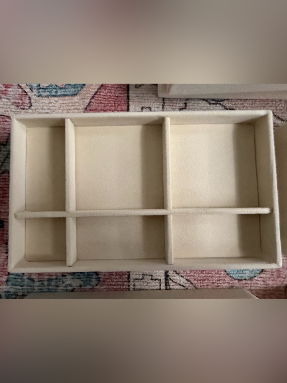 New Cream Color 12 piece Jewelry Organizer Tray Set - Picture 4 of 6